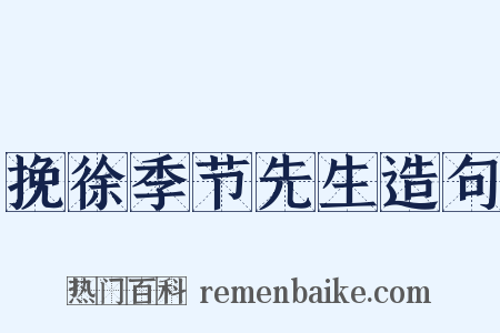 挽徐季节先生造句是什么意思的图片